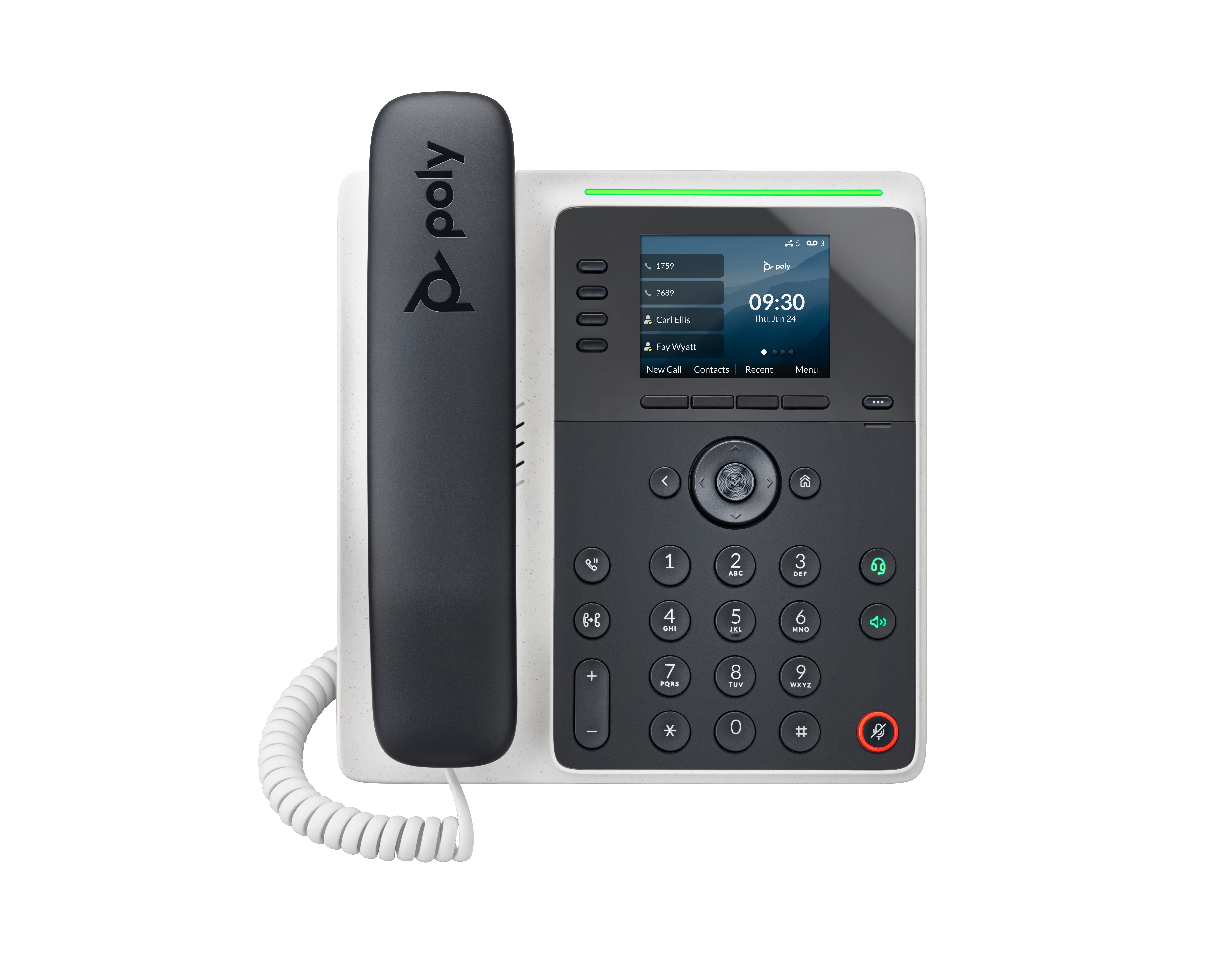 HP Poly Edge E220 IP Phone and PoE-enabled IP-Telefon Schwarz 4 Zeilen IPS